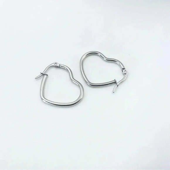 HEART Stainless Steel Earrings - Picture 1 of 2